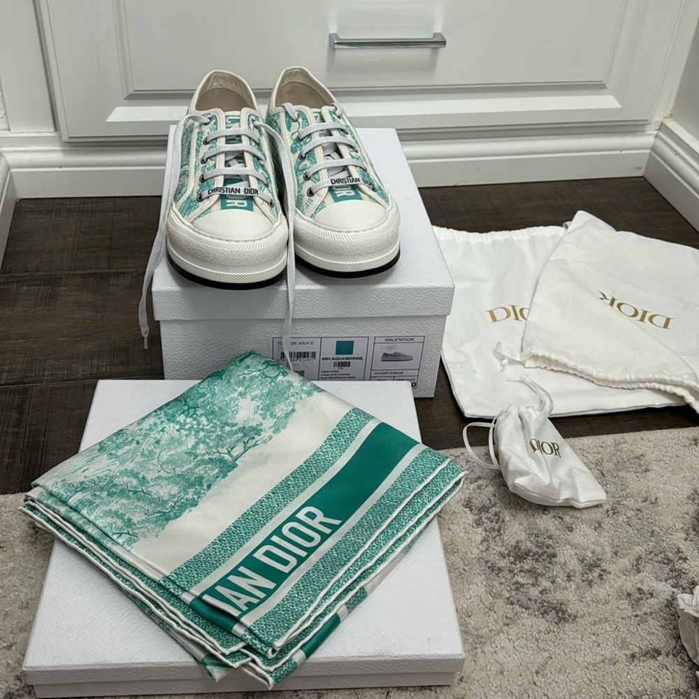 Dioriviera Walk'n'Dior Platform Sneaker size 8 (aquamarina)